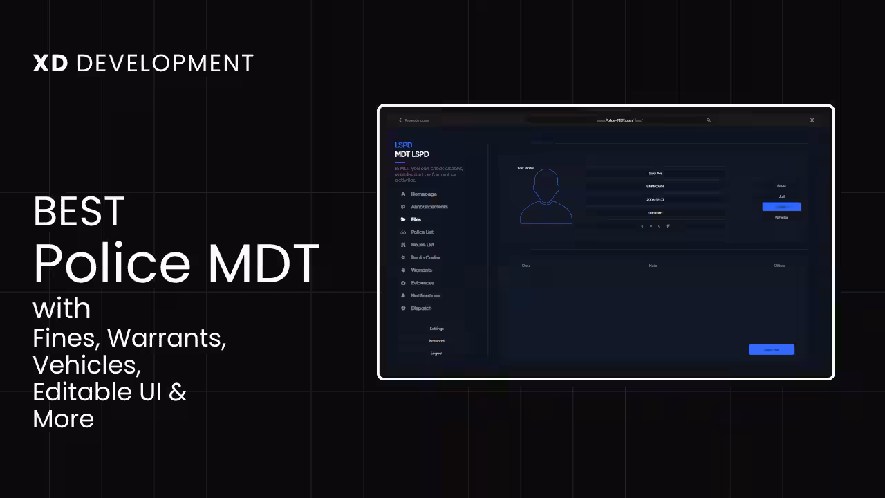 FiveM Advanced MDT for Police FiveM Advanced MDT for Police