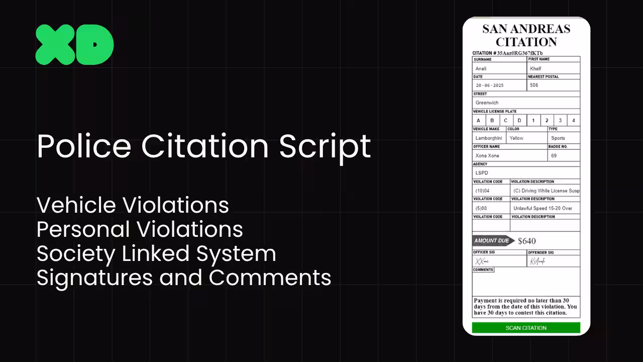 Police Citations Script on Tebex Police Citations Script on Tebex